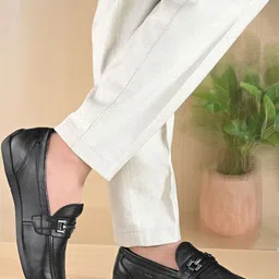 Valentino Men Round Toe Leather Formal Slip-On Shoes-image-68