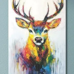 Viventiq Multicoloured Canvas Birds and Animals Wall Paintings image 4