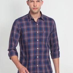Arrow Sport Pure Cotton Original Slim Fit Tartan Checked Casual Shirt-picture-29