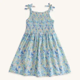 Pantaloons Junior Aqua Blue Printed Dress-image-18