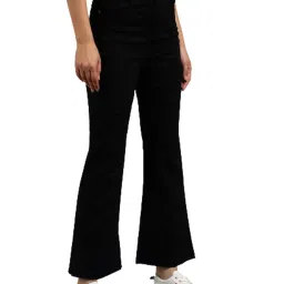 Kotty Black Cotton Lycra Solid Jeans image 4