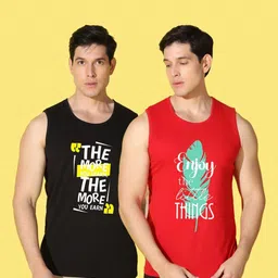 WOOSTRO Men Typography 2 Printed Raw Edge Slim Fit T-shirt image 3