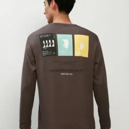 showoffff SHOWOFF Grey Slim Fit Printed Sweatshirt image 2