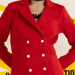 BAESD Notched Lapel Collar Double Breasted Blazer image 4