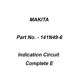Makita Indication Circuit Complete E Suitable For UR013G, Part No 141N49-6-picture-48