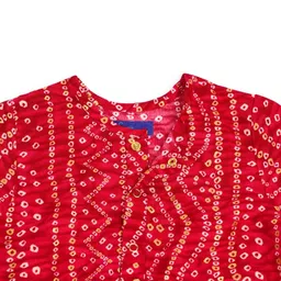 Sangria Boys Bandhani Kurta Pant Set With Waistcoat image 4