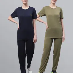 Vimal Jonney Navy & Olive T-Shirt With Track Pants - Pack of 2-picture-16