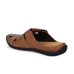 Scholl Men Brown Leather Fisherman Sandals image 3