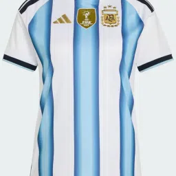 Adidas White & Blue Regular Fit Striped Jersey image 4