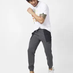 Spykar Anthra Melange Joggers Fit Joggers image 5