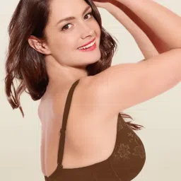 Enamor Brown Under Wired Non Padded Seamless Bra image 3