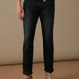 Wrangler Millard Dark Blue Regular Fit Lightly Washed Jeans-image-16