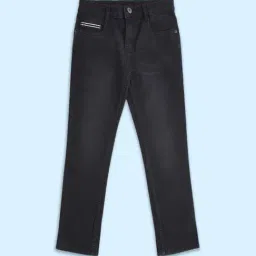 Pantaloons Junior Black Cotton Tapered Fit Jeans-picture-33