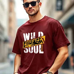 THE BEETEL HOUSE Men Graphic Printed Cotton Oversized T-shirt image 5