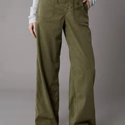 AMERICAN EAGLE OUTFITTERS Women Wide Leg Mid-Rise Trousers-image-91
