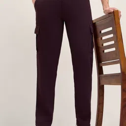 THE BEAR HOUSE Men Textured Straight Fit Cargos Trousers-image-94