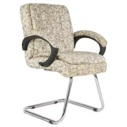 Ib basics Beige Leatherette Baxtonn Office Visitor Chair image 3