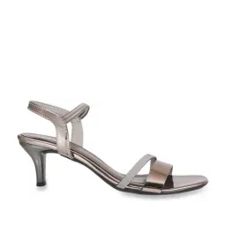 Mochi Women's Gun Metal Ankle Strap Stilettos-image-73