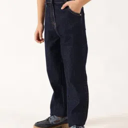 One Friday Girls Blue Regular Fit Washed Jeans image 3