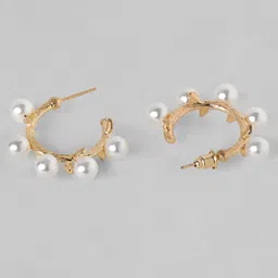 TOKYO TALKIES X rubans FASHION ACCESSORIES Gold-Plated Handcrafted Half Hoop Earrings image 4