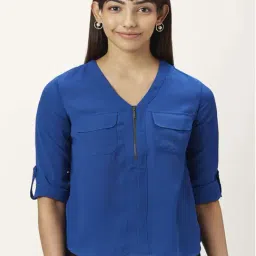 Annabelle by Pantaloons Blue Regular Fit Top-image-60