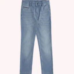 Pantaloons Junior Blue Cotton Tapered Fit Jeans-picture-37