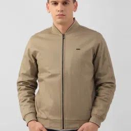 Peter England Brown Regular Fit Jacket-image-0
