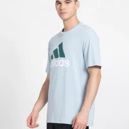 Adidas Blue Regular Fit Printed Sports T-Shirt image 3