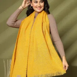Mafadeny Yellow Regular Fit Embellished Stole image 4