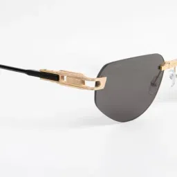 Ted Smith Black UV Protection Aviator Unisex Sunglasses image 5