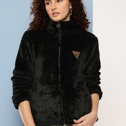 Aarika Faux Fur Trim Mock Collar Woollen Tailored Jacket-picture-3
