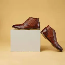 Ruosh Men's Brown Derby Boots-picture-31