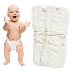 Bembika 5 Layer Bamboo Terry Nappy Inserts Pack of 2 - White-picture-5