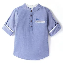 TONYBOY Full Sleeves Solid Shirt - Blue-picture-10