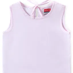 Babyhug 100% Cotton Woven Sleeveless Solid Colour Jhablas With Knot Tie Up Pack of 5 - Multicolour image 2