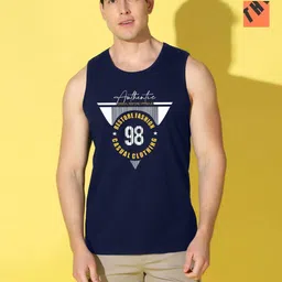 WOOSTRO Men Pack of 2 Typography Printed Round Neck Cotton Slim Fit Sports T-shirts-image-66