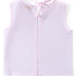 Babyhug 100% Cotton Woven Sleeveless Solid Colour Jhablas With Knot Tie Up Pack of 5 - Multicolour image 3