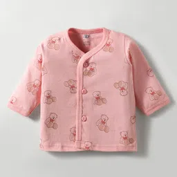 Zero Interlock Knit Full Sleeves Animal Printed Front Open Vests Pack of 3 - Silver Peach & Green image 4