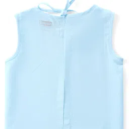 Babyhug 100% Cotton Woven Sleeveless Solid Colour Jhablas With Knot Tie Up Pack of 5 - Multicolour image 5