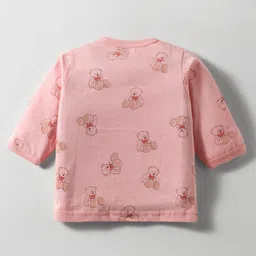 Zero Interlock Knit Full Sleeves Animal Printed Front Open Vests Pack of 3 - Silver Peach & Green image 5