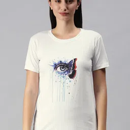 BRATMA Women White & Black Printed T-shirt-picture-20