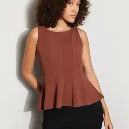 Code By Lifestyle Brown Regular Fit Top-picture-36