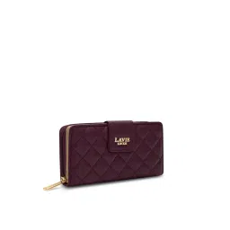 Lavie Luxe Women Diamond25 Bifold Zip Wallet -Purple (L) image 2