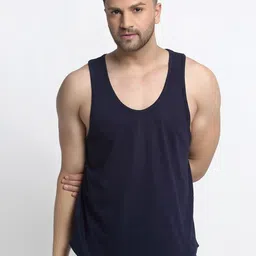 Friskers Men Pack Of 2 Solid Gym Vests image 5