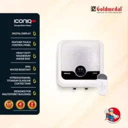 Goldmedal Iconiq Digi Vertical Storage Water Heater 15 L White with Remote Control, SWPL02015VWH image 4