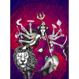 Inephos Red And Blue Religious Canvas Wall Art-picture-17