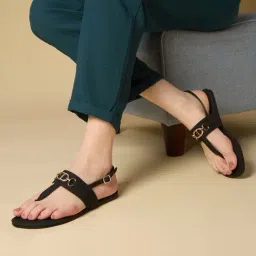 Inc.5 Women's Black Back Strap Sandals-picture-41