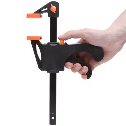 TileMaster Ratchet F Bar Clamp Reinforced Nylon & Carbon Steel Black 45.72 cm (18 inch) Size & 70 mm Length, TM-06 image 2