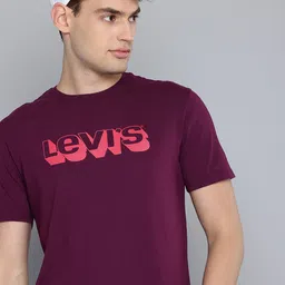 Levis Brand Logo Printed Pure Cotton T-shirt-picture-32