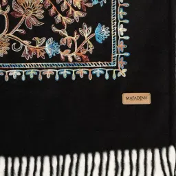 Mafadeny Black Regular Fit Printed Stole image 4